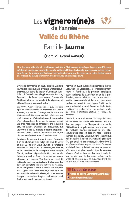 Vigneron de l'année 2026 Guide hachette 